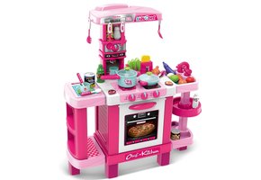 Kinderkeuken 37 elementen roze 78x29x87cm