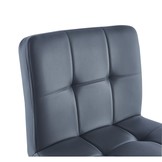 Barkruk set van 2 - Chroom met grijze bekleding - 37x44x112 cm