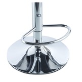 Barkruk set van 2 - Chroom met grijze bekleding - 37x44x112 cm