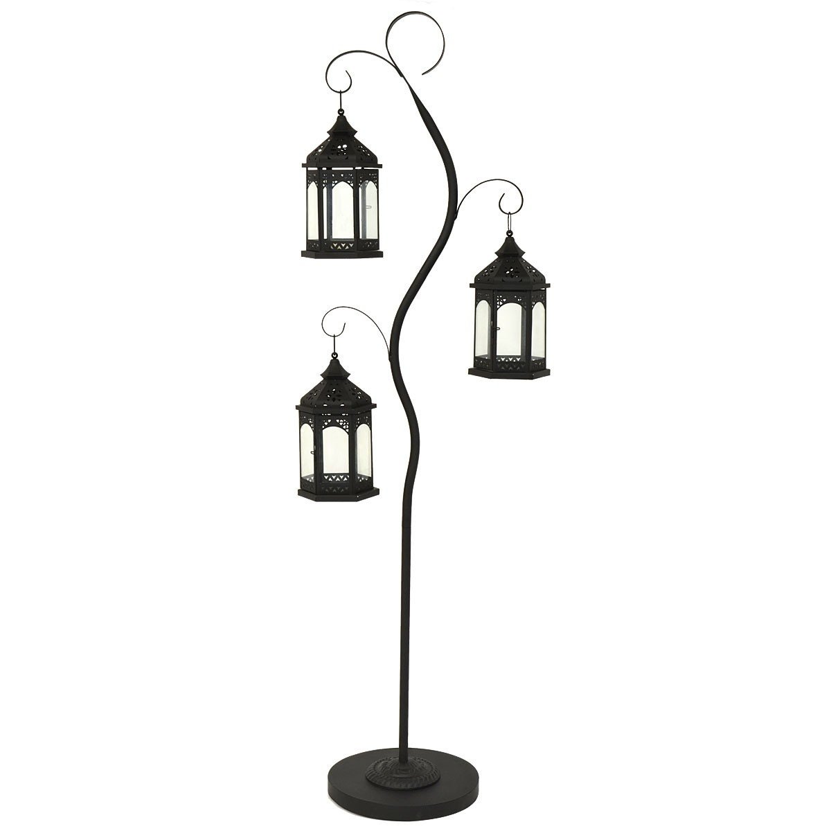 Choice Decoratieve lantaarn boom - 125 cm - decoratieve lantaarns - 24,5 - zwart - VC-Lifestyle
