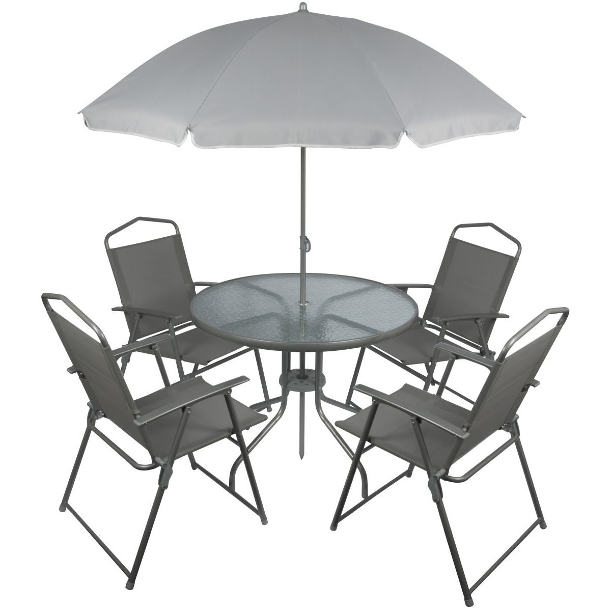 Viking Choice Tuinmeubelset Milano, 4 stoelen, parasol tafel - VC-Lifestyle