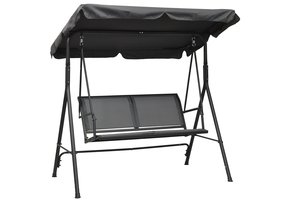 2-zits tuin- en balkonschommel 140x110x153cm grijs