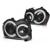 Koplampen met parkeerlicht geschikt voor Chrysler Jeep Grand Cherokee 05-08 zwart