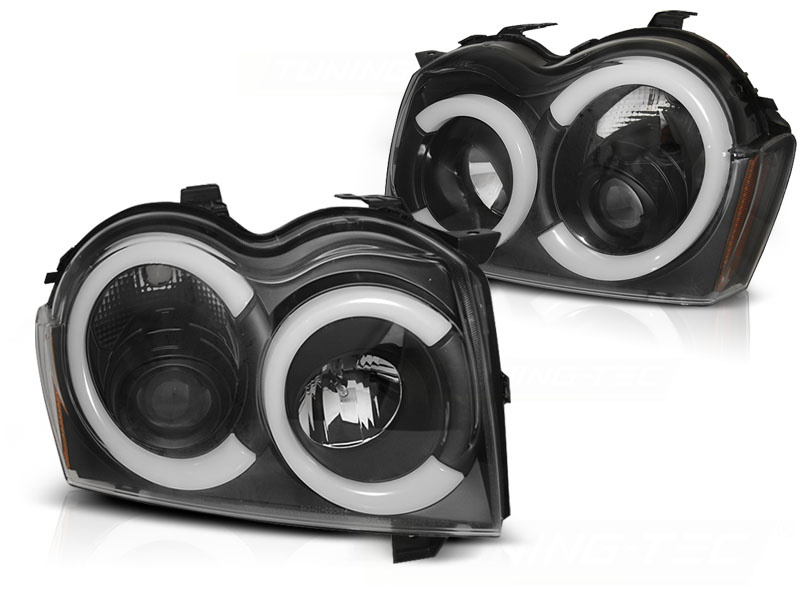 Koplampen met parkeerlicht geschikt voor Chrysler Jeep Grand Cherokee 05-08 zwart