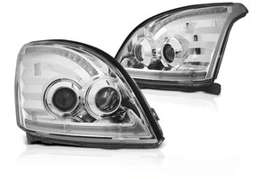 Koplampen met parkeerlicht geschikt voor Toyota Land Cruiser 120 03-09 chroom