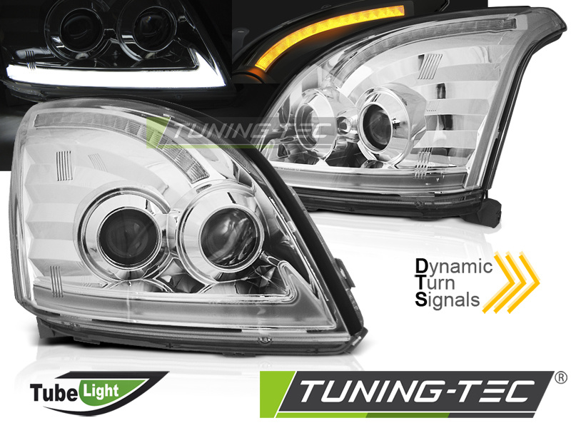 Koplampen met parkeerlicht geschikt voor Toyota Land Cruiser 120 03-09 chroom