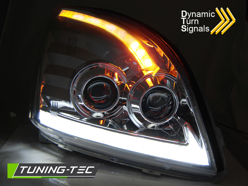 Koplampen met parkeerlicht geschikt voor Toyota Land Cruiser 120 03-09 chroom