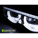 Koplampen dual halo rims geschikt voor BMW E38 94-01 Angel Eyes 3D chroom