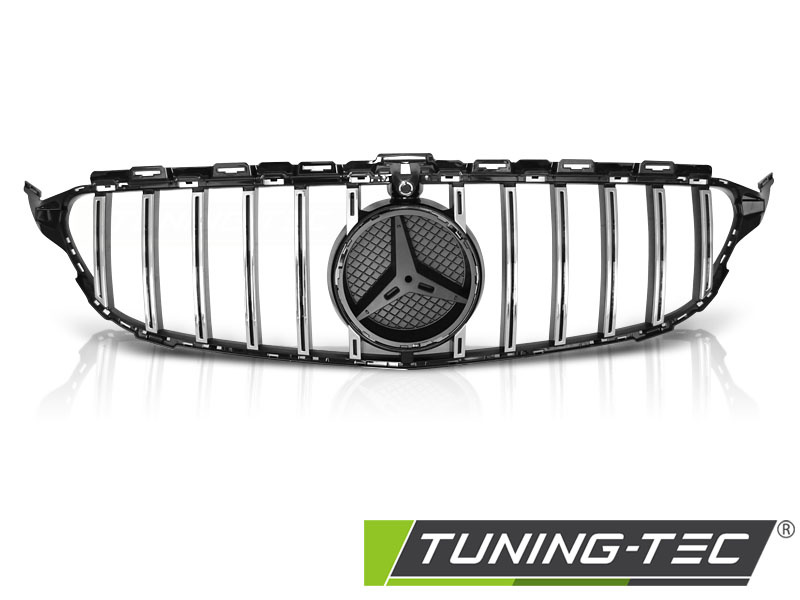 Grill geschikt voor Mercedes W205 14-18 sport glanzend zwart chroom