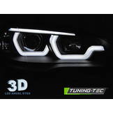 Koplampen dual halo rims geschikt voor BMW X5 E70 07-13 zwart