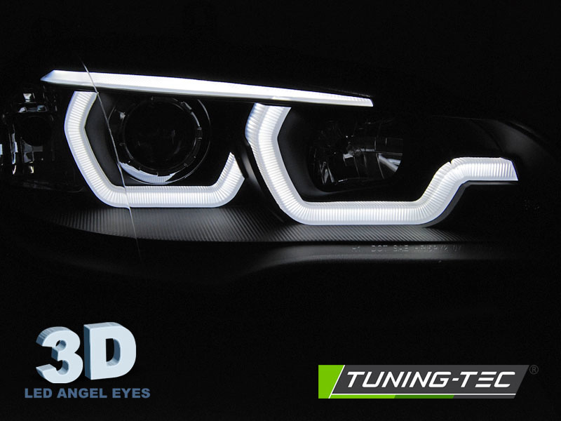 Koplampen dual halo rims geschikt voor BMW X5 E70 07-13 zwart