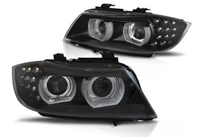 Koplampen Xenon geschikt voor BMW E90/E91 09-11 zwart