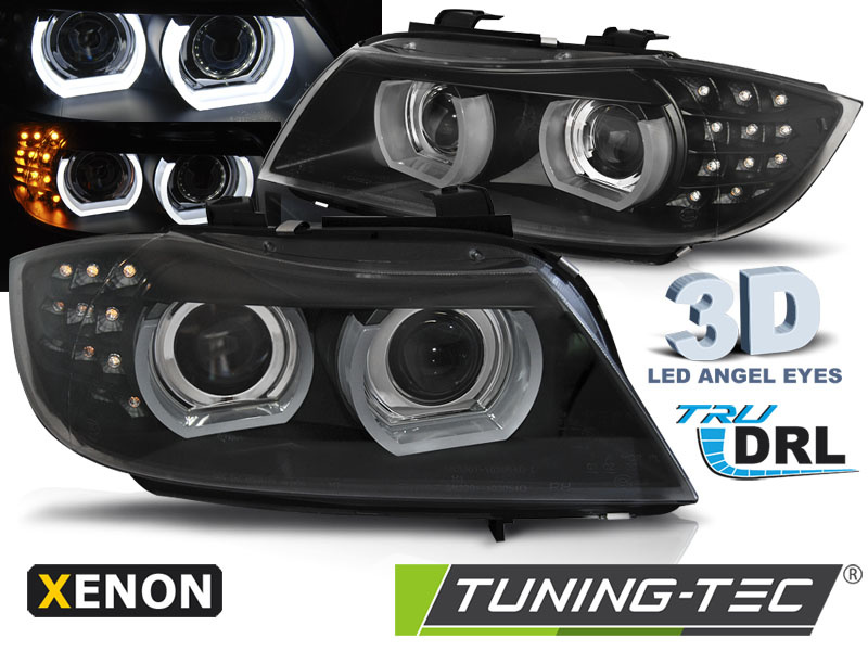 Koplampen Xenon geschikt voor BMW E90/E91 09-11 zwart