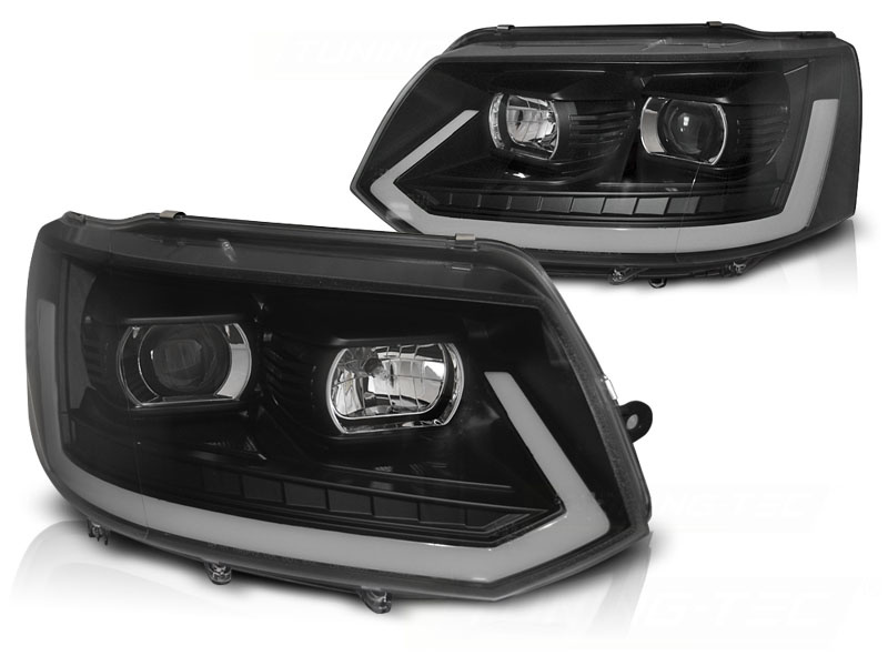 Koplampen dagrijlicht geschikt voor VW T5 2010-2015 zwart