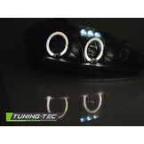 Koplampen dual halo rims geschikt voor Mazda MX5 01-05 Angel Eyes zwart