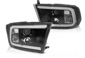 Koplampen met parkeerlicht geschikt voor Dodge Ram 09-18 zwart