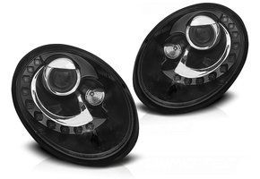 Koplampen met parkeerlicht geschikt voor VW New Beetle 06-12 zwart