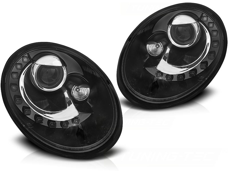 Koplampen met parkeerlicht geschikt voor VW New Beetle 06-12 zwart