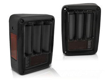 Achterlichten geschikt voor Chrysler Jeep Wrangler JK 07-18 smoke zwart