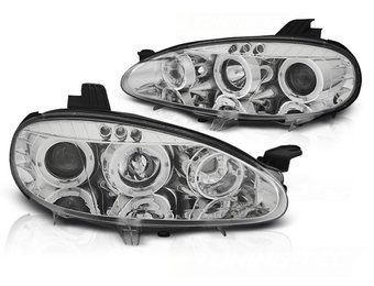 Koplampen dual halo rims geschikt voor Mazda MX5 01-05 Angel Eyes chroom