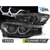 Koplampen Xenon geschikt voor BMW F30/F31 10.11–05.15 Angel Eyes zwart