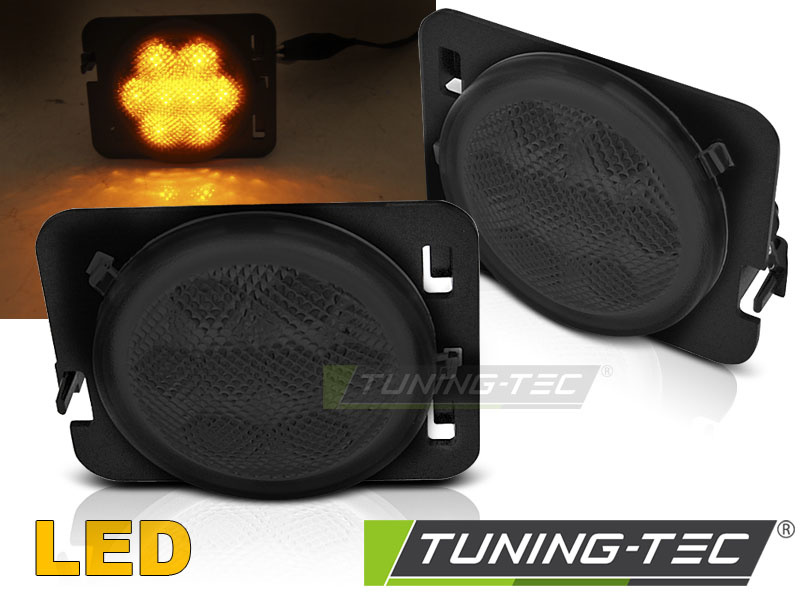 Zijkant knipperlichten geschikt voor Chrysler Jeep Wrangler JK 07-18 LED smoke