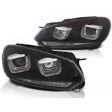 Koplampen dagrijlicht geschikt voor VW Golf 6 08-12 zwart