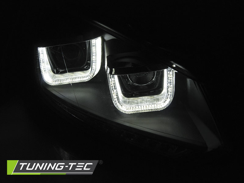 Koplampen dagrijlicht geschikt voor VW Golf 6 08-12 zwart