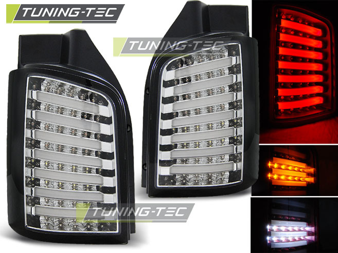 Achterlichten chroom zwart geschikt voor VW T5 04.03-09/10-15