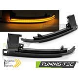 Knipperlichten spiegel smoke geschikt voor Audi A3 08-10/A4 07-10/A5 07-10/A6 08-10/Q3 11-17