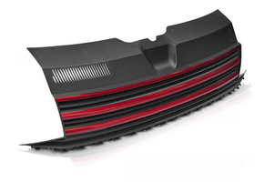 Grill geschikt voor VW T6 15-19 - rood zwart