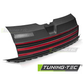 Grill geschikt voor VW T6 15-19 - rood zwart