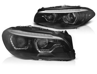 Koplampen Xenon geschikt voor BMW F10/F11 10-13 Angel Eyes zwart