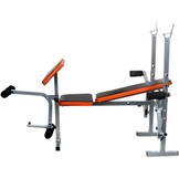 Sportbank - opklapbaar - multifunctioneel - volledig instelbaar - voor gewichten - zwart & oranje