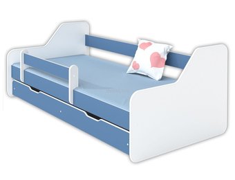 Kinderbed 180x80cm wit / blauw