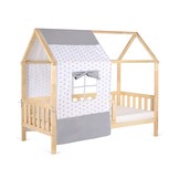 Huisbed 80x160 cm grenen kinderbed met lattenbodem