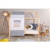 Huisbed 80x160 cm grenen kinderbed met lattenbodem