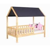 Huisbed 80x160 cm grenen kinderbed met lattenbodem