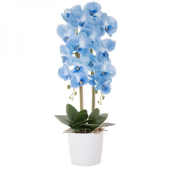 Vete Vaag Geschikt Viking Choice Kunst orchidee in pot 70 cm - blauw - VC-Lifestyle