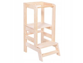 Leertoren - Keukenhulp - 90x39x52 cm - natuurlijk hout