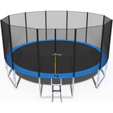Trampoline 490 cm - met net en ladder - blauw - 16 Ft