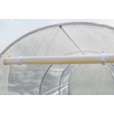 Tuinkas 3x2x2 meter - wit -  met 6 klamboe ramen - 6m2