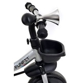 Kinderwagen driewieler - kinderfiets met zonnevizier- grijs