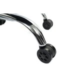 Bureaustoel Zwart kunstleer - ergonomisch verstelbaar - chroom onderstel