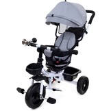 Kinderdriewieler kinderfiets met zonnevizier - grijs