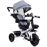Kinderdriewieler kinderfiets met zonnevizier - grijs