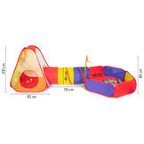 Speeltent 300x120x100 cm - met kruiptunnel en ballenbak - inc 100 ballen