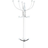 Kapstok met ronde voet 168 cm - Staal – Wit glanzend