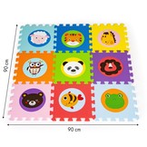 Speelmat voor kinderne - dieren thema - 90x90cm - 9 stukken