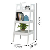 Boekenkast - nachtkastje schuin - 3 schappen - 72x29x30 cm